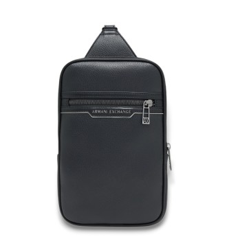 Armani Exchange Black shiny effect one-shoulder bag