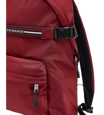 A|X Armani Exchange Maroon casual outfit backpack