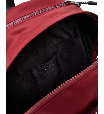 A|X Armani Exchange Maroon casual outfit backpack