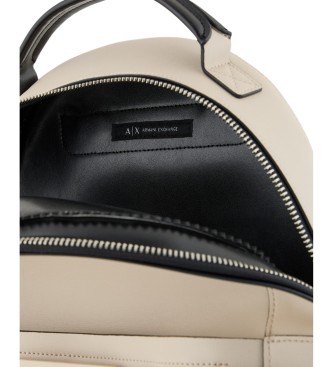 Armani Exchange Mochila com logtipo bege