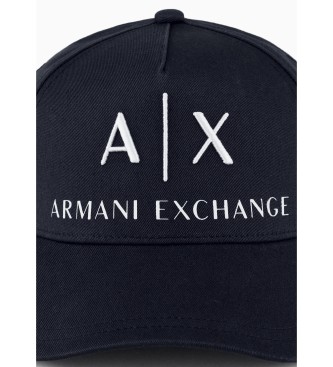 Armani Exchange Sort kasket i marinebl