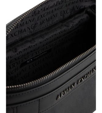 Armani Exchange Bum bag in black coated fabric