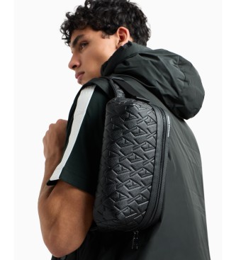 AIX Armani Exchange Saco de compras Logotipo preto