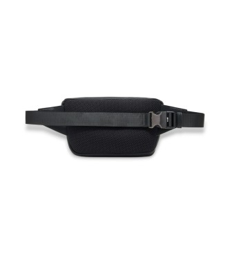 AIX Armani Exchange Saco de viagem com efeito martelado preto