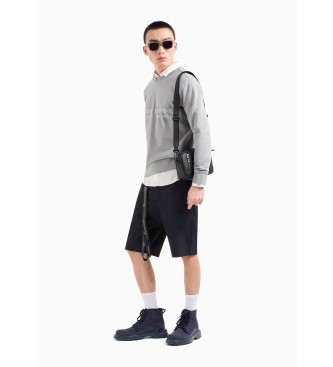 Armani Exchange Marine effen geweven shorts