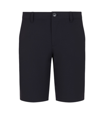 Armani Exchange Navy plain weave shorts