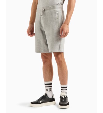 Armani Exchange Short gris en tissu ponge