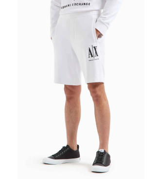 Armani Exchange White French terry shorts