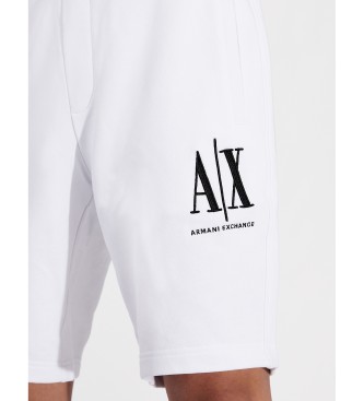 Armani Exchange White French terry shorts