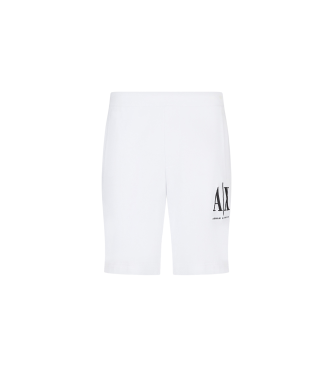 Armani Exchange White French terry shorts