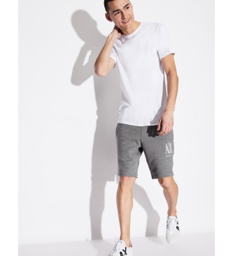 Armani Exchange Short gris en tissu ponge