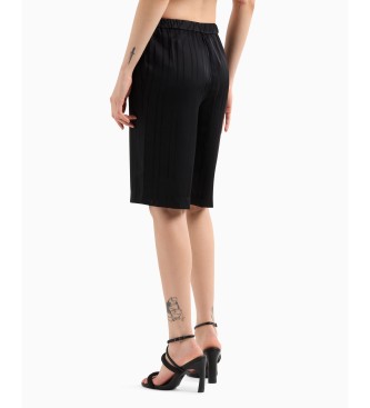 Armani Exchange High-waisted Bermuda shorts with elasticated waistband black