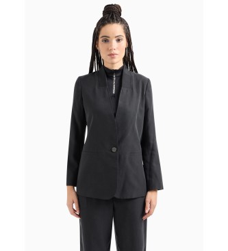 Armani Exchange Schwarzer dekonstruierter Blazer