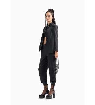 Armani Exchange Black deconstructed blazer