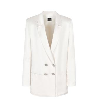 Armani Exchange Semi-Strukturierter Blazer Wei