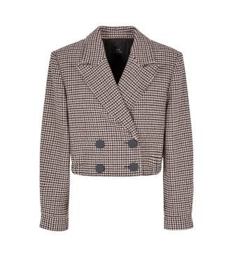 Armani Exchange Blazer semi-estruturado castanho