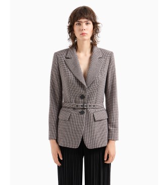 Armani Exchange Semi-Strukturierter Blazer Grau