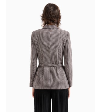 Armani Exchange Semi-Strukturierter Blazer Grau