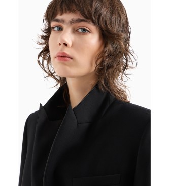 Armani Exchange Blazer iz črnega satena