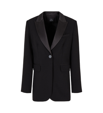 Armani Exchange Blazer iz črnega satena