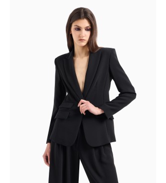 Armani Exchange Blazer semiconstrudo preto