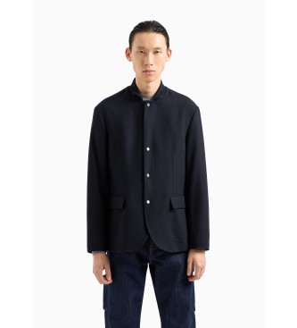 Armani Exchange Blazer met rits Navy