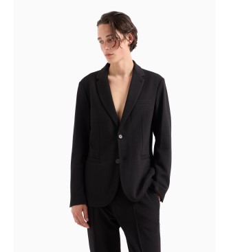 Armani Exchange Blazer en piqu noir