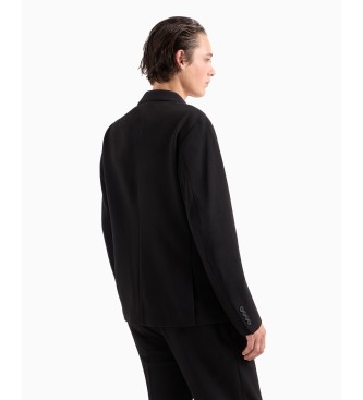 Armani Exchange Blazer in piqu nero