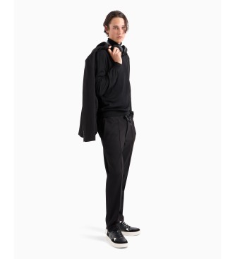 Armani Exchange Blazer in piqu nero