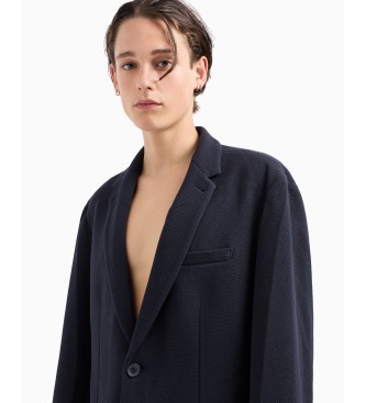 Armani Exchange Blazer piqu marino