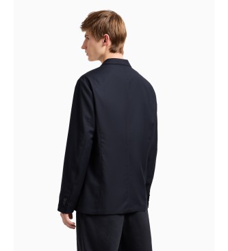 Armani Exchange Rechte blazer met twee knopen van arino-vloeistof