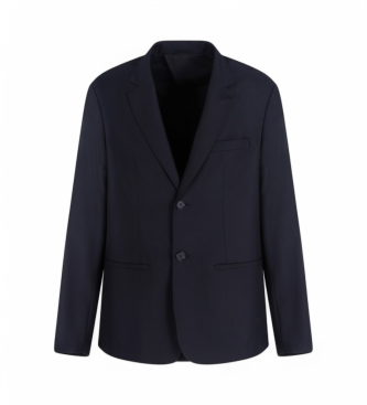 Armani Exchange Rechte blazer met twee knopen van arino-vloeistof