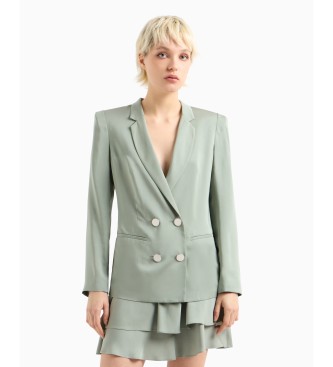 Armani Exchange Blazer de doble botonadura verde