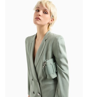 Armani Exchange Blazer de doble botonadura verde