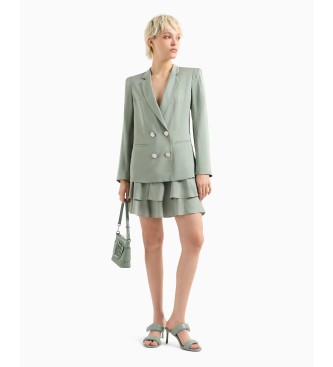 Armani Exchange Blazer de doble botonadura verde