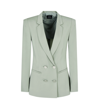 Armani Exchange Blazer de doble botonadura verde