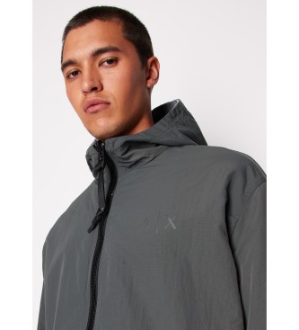 Armani Exchange Wendbarer Windbreaker grau