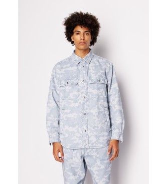 Armani Exchange Blaues Denim-Overshirt