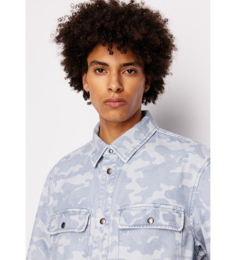 Armani Exchange Camisola de ganga azul