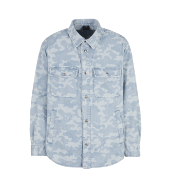 Armani Exchange Blaues Denim-Overshirt