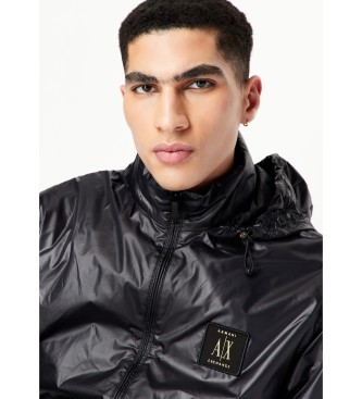 Armani Exchange Ensfarvet jakke, sort