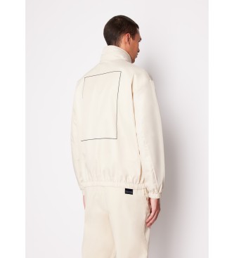 Armani Exchange Vetrovka jakna iz najlona, umazano bela