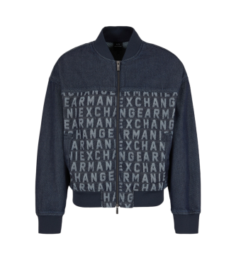 Armani Exchange Marineblaue Bomberjacke