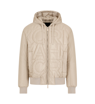 Armani Exchange Veste courte  capuche beige