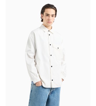 Armani Exchange Hvid overshirt med knapper