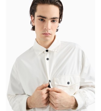 Armani Exchange Hvid overshirt med knapper