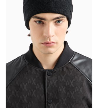 Armani Exchange Veste en cuir noir