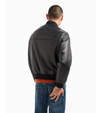 Armani Exchange Black leather jacket