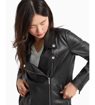 Armani Exchange Chaqueta biker de piel  negro