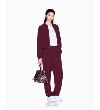 Armani Exchange Casaco castanho com fecho de correr